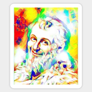 Democritus Colourful Portrait | Democritus Artwork 8 Sticker